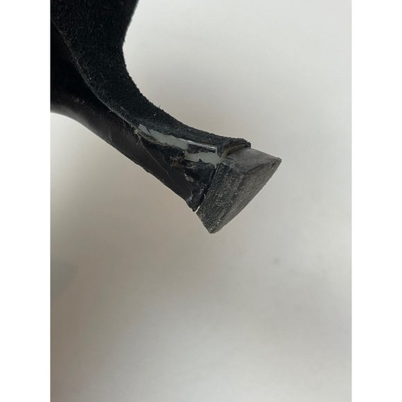 Prada Black Suede Round Toe Kitten Heel Size EU 37.5/US 7 - Picture 7 of 9